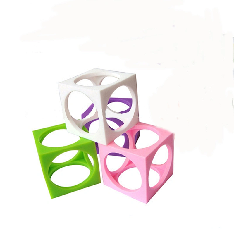 new products custom printed colored thick rubber bands in 3d cube shape