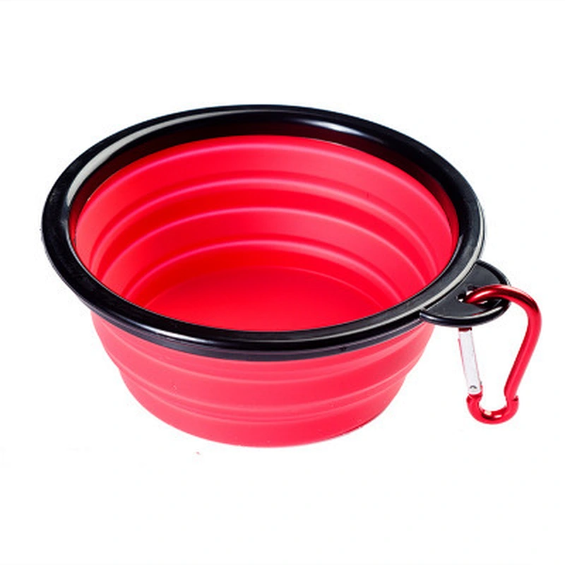 Collapsible Silicone Pet Dog Bowl, Foldable Expandable Water Feeding Travel Bowl