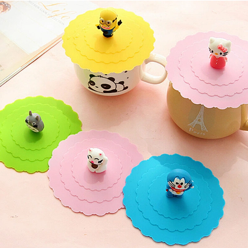 flexible cup cover sealing silicone tea cup cover cup with cover
