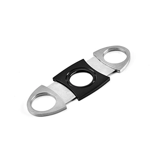 Factory Hot Sale Stainless Steel High Quality Metal Cigar Cutter Hand Cutter Thin nogap Cutter Hardness