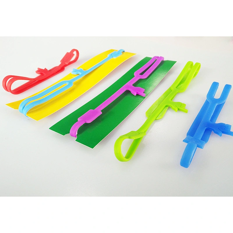 Promotional fashional 3d elastic Silicone bookmark with finger design