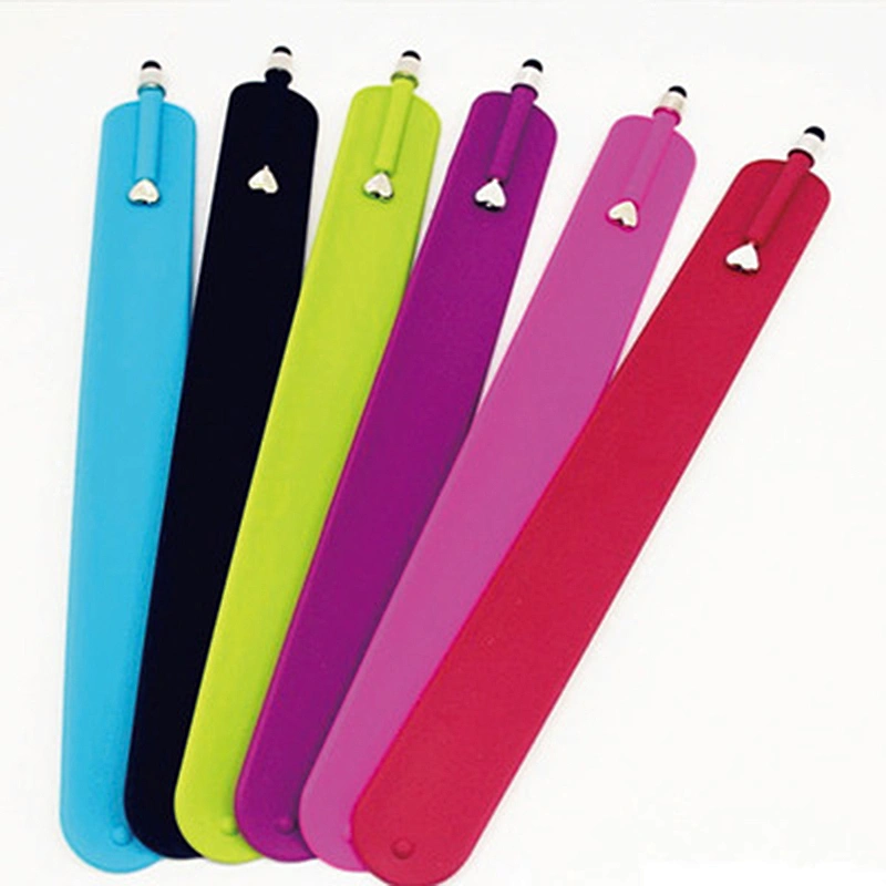 Silicone stylus pen silicone slap bracelet for capacitive screen