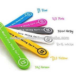 hot sale student silicone snap ruler band slap on wristband