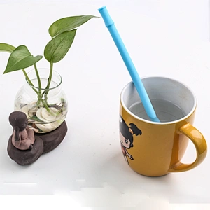 Flexible Easy to Clean Reusable Straw Drinking Silicone Straws Straight