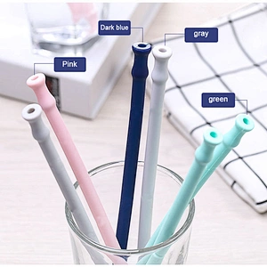 FDA approved silicone straws long flexible drinking kids with cheapest price