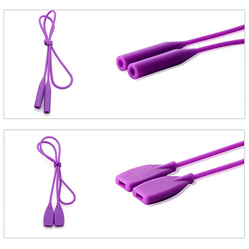 Silicone rubber glasses cord black sport eyeglasses cord  strap ropes