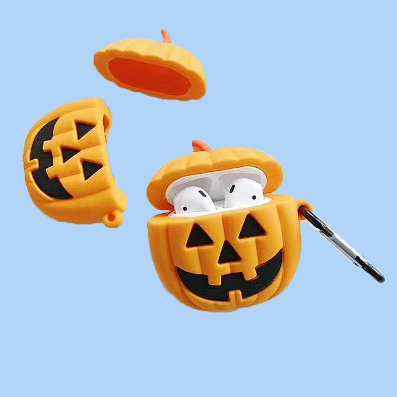 Halloween Silicone Bluthtooth Earphones Box Wireless Headphone Case for Iphone