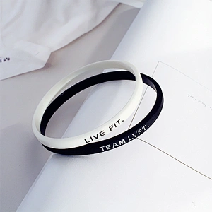 Inspirational Silicone Bracelets Rubber Band Wristbands