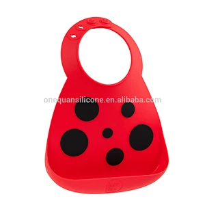 High Quality 100%Food Grade Silicone Rubber Baby Bibs Waterproof