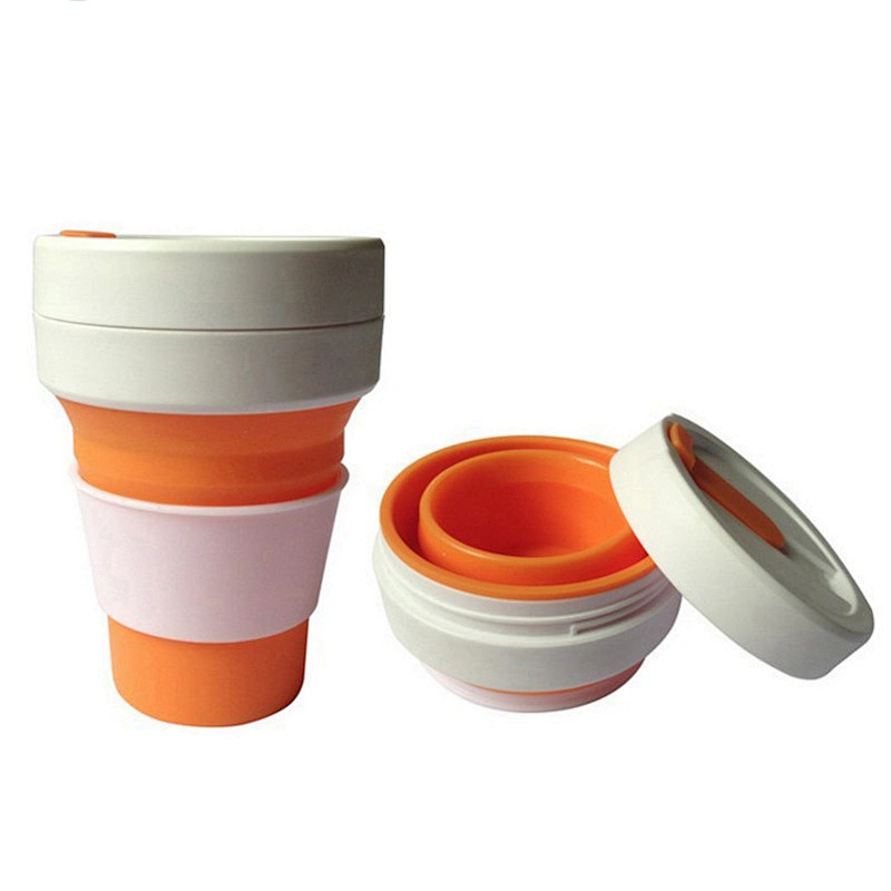 Portable Silicone Collapsible Travel Cup/Coffee Mug BPA Free Food-Grade Silicone Folding Camping Drinking Cup