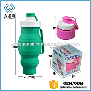 silicone water bottle ,foldable for outdoors