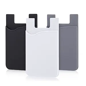 85x55 mm Silicone Mobile Phone bag Credit Card, ID, Business Card Holder Stick on Cell Phone