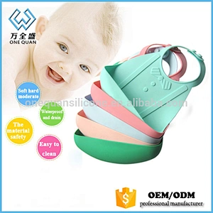 New Design Waterproof Silicone Floral Baby Bib