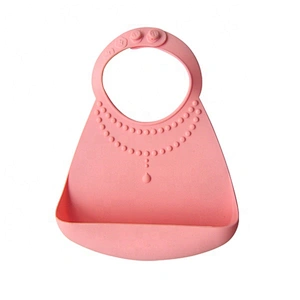 Soft Waterproof Silicone Baby Bib with Food Catcher Baby Silicone Bib