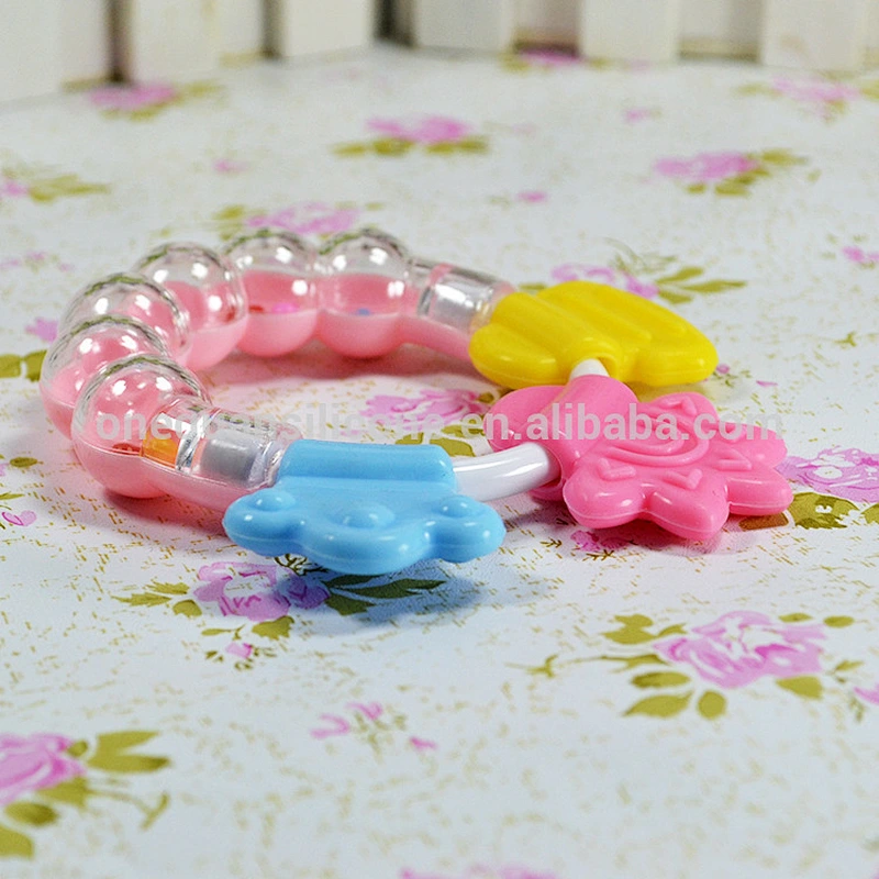 Hot Sale! 1Pcs Rattle Rings Teethers Silicone Baby Teether Massager Infant Training Tooth Cute Toddler Bell Toys Mordedor De Sil