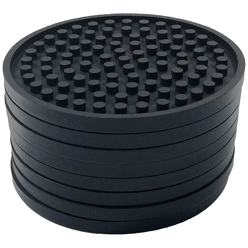 Silicone Anti Skidding Anti Scalding Reusable Attractive Style Cork Desk Coaster for Drink Silicone Round Shape Insulating Mat