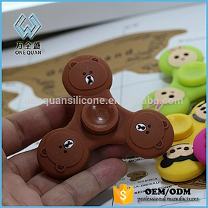 Little Finger Silicone Finger Spinner Tri Fidget Hand Spinner Adult Kids EDC Desk Focus Toy