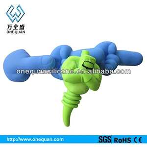 Glass bottle with rubber stopper for beer
