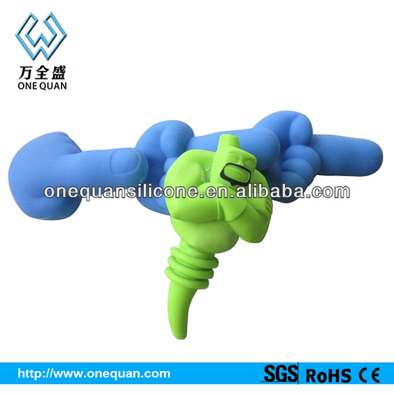 Glass bottle with rubber stopper for beer