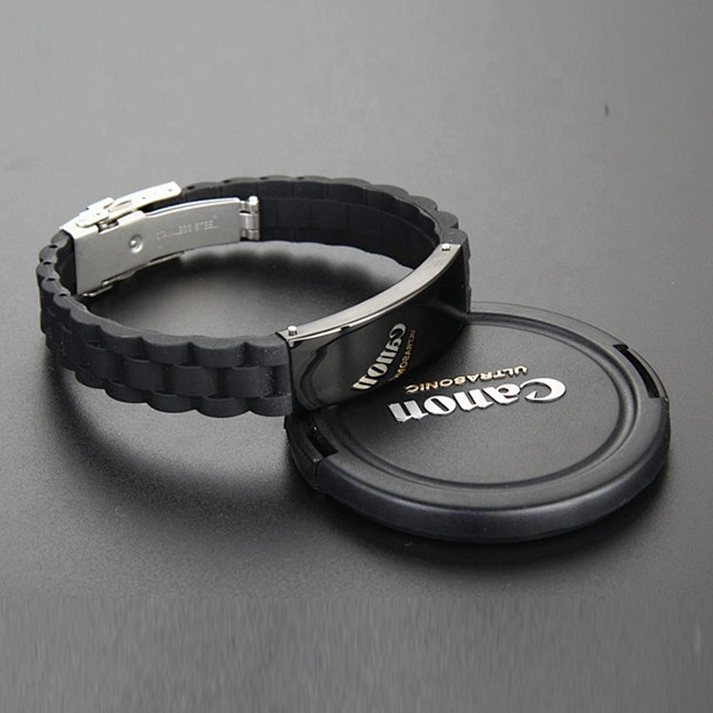 Hot Sale Printing Fashion Silicon Charm Hand Band , Custom Logo Sport Silicone Bracelet