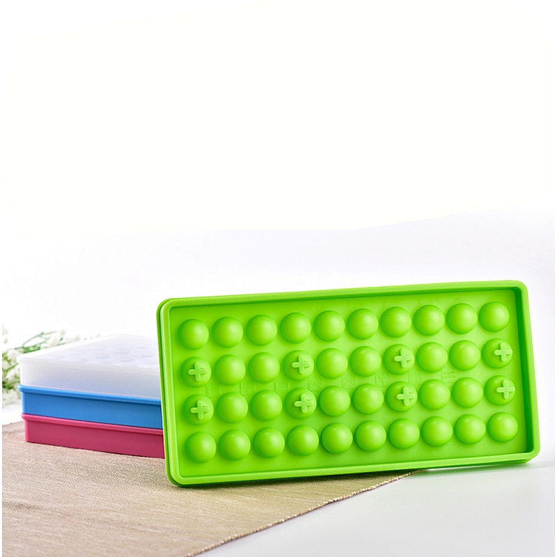 40 Holes Ball Sharped Ice Mold Silicone Logo Silicone Ice Cubes Ball Shape Ice Tray for Whisky