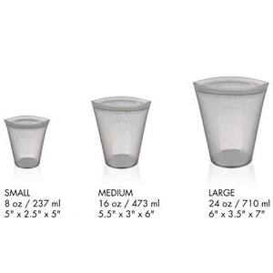 Food Storage Silicone  Bags BPA FREE Multipurpose Good Reusable Storage Lfgb 1000ml/1500ml Silicone Cups