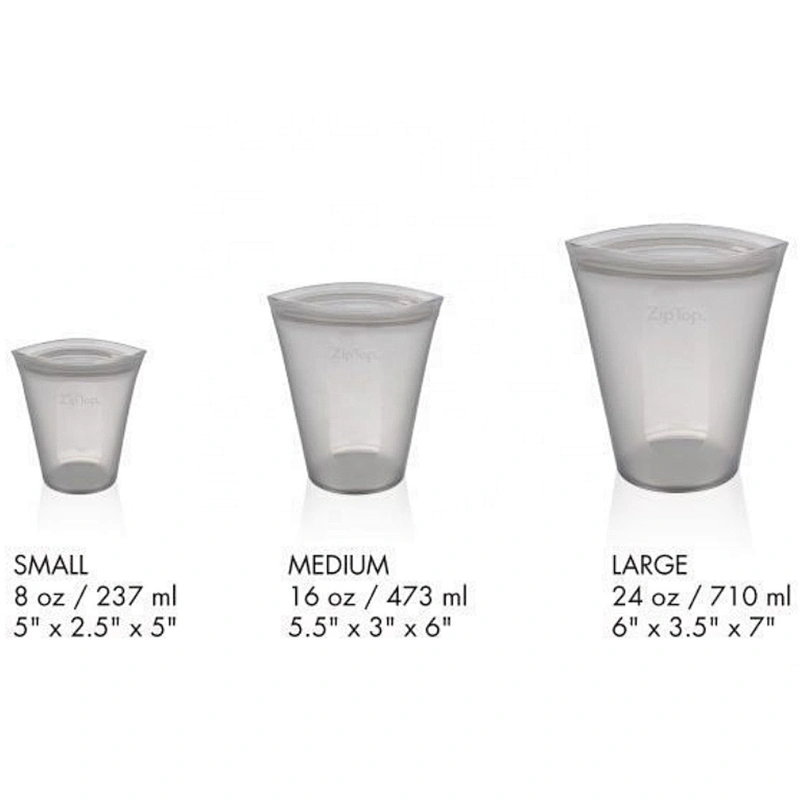 Food Storage Silicone  Bags BPA FREE Multipurpose Good Reusable Storage Lfgb 1000ml/1500ml Silicone Cups