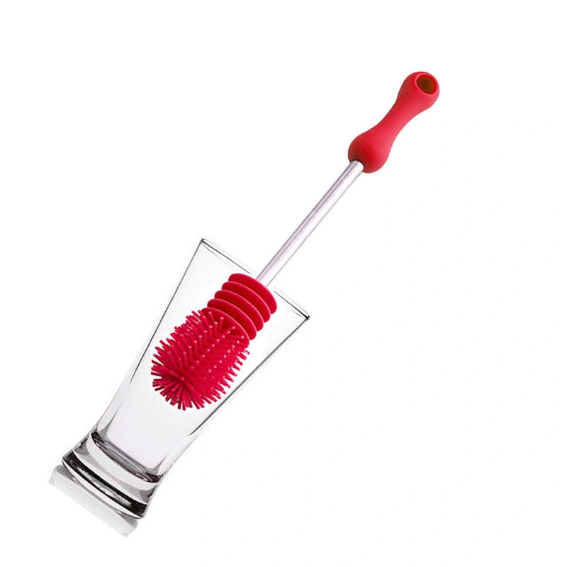 New Type BPA Free Baby Feeding Bottle Brush Red Handle Bottle Cleaner