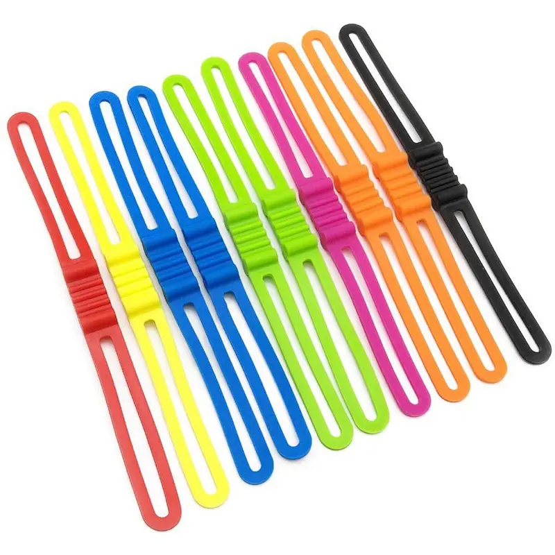 Bike Bicycle Silicone Elastic Band Elastic Strap Bandage Flashlight Mount Holder
