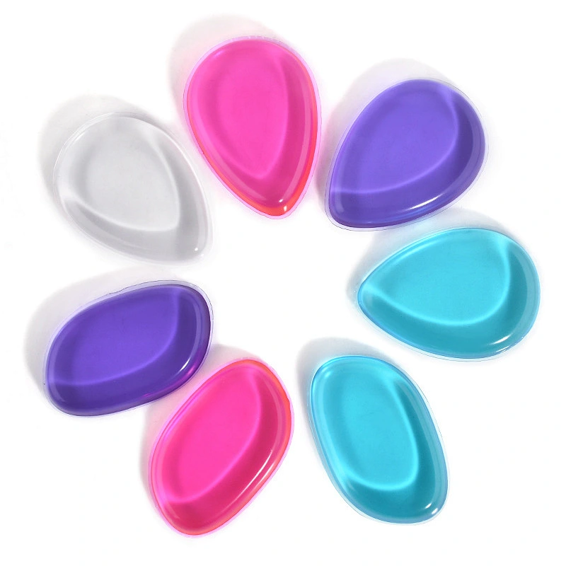 Clear Silicon Gel Puff Makeup Oval Silicone Sponge