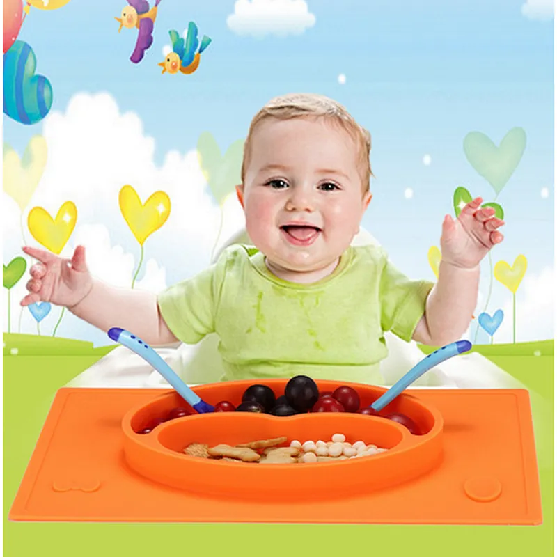 Silicone Placemat kid custom silicone custom plate bpa free