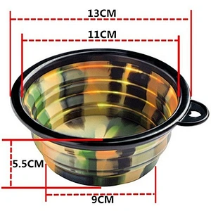 Silicone nonskid Pet Slow Feeding Bowl Feed Dish Collapsible Pet Feeder Bowls Portable Collapsible Pet Feeder Bowls