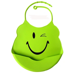 26x19.5 cm FDA BPA Free Waterproof Custom Printed Baby Feeding Bib with Pocket