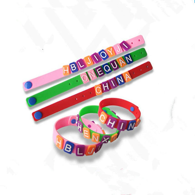 New Arrival!! funny kids bracelet with letters and digits