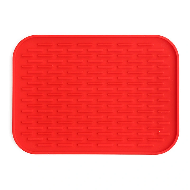 Heat Resistant Silicone Pot Holder, Kitchen Anti-skid Waterproof Table Mat, Glass Cup Plate Draining Tray