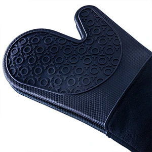 FDA Silicone Gloves Antiskid Slip Heat Resistant Double Oven Mitts