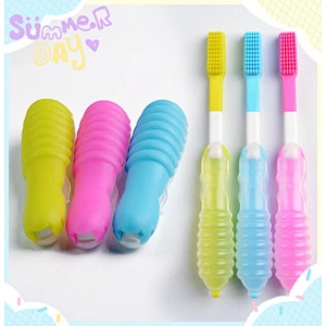 Silicone high quality custom logo adult bamboo travel toothbrush hotel