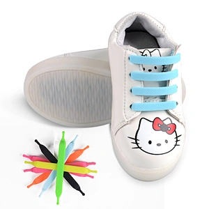 No Tie Food Grade Colorful Silicone Shoe Laces For Children