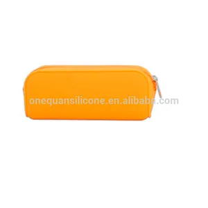 Candy-colored Silicone Pencil Case Zipper Pen Bag Multifunctional Handbag School Supplies Cute Stationery Cosmetic Pouch