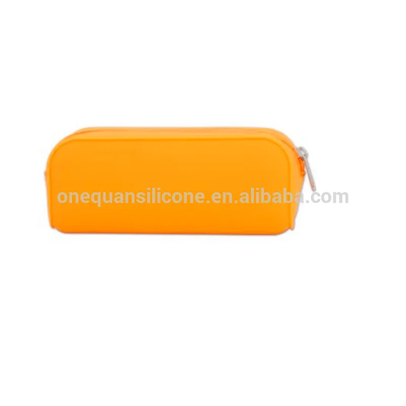 Candy-colored Silicone Pencil Case Zipper Pen Bag Multifunctional Handbag School Supplies Cute Stationery Cosmetic Pouch