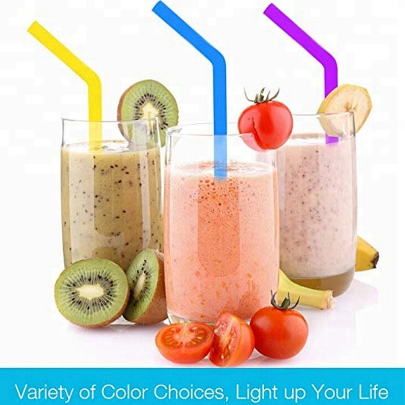Eco Friendly Better Life Reusable Silicone Drinking Straws Extra Long Flexible Straws With Cleaning Brushes