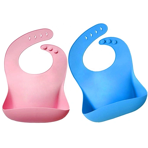 Silicone Baby Bib with Food Pocket Waterproof easy wipe