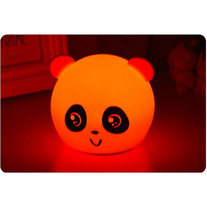 Cute Gift Presentation USB Rechargeable Silicone Night Light Cartoon Hold Beside Bed Pat Lamp