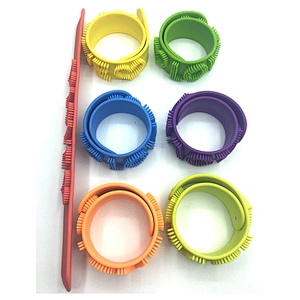 Rainbow Silicone Slap Bracelets Soft and Safe ID bracelet