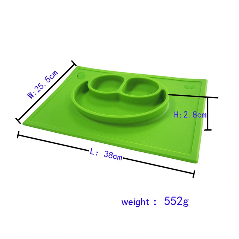 Baby dishes Silicone One-Piece Placemat Bowl BPA Free Baby Feeding Bowl Placemat Infant Tableware Divided Bowl