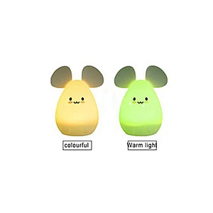 Portable Cute mouse Silicone LED Night Light, Touch Sensor Beside LED Table Lamp, Rechargeable Night lamp
