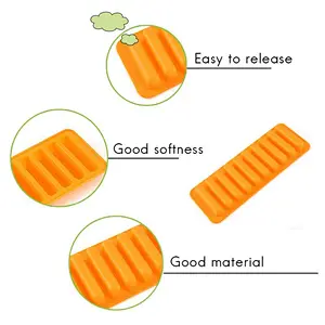FDA Silicone Finger Rectangle Sharped Silicone Ice Mold Trays Cake Mold Baking Mold