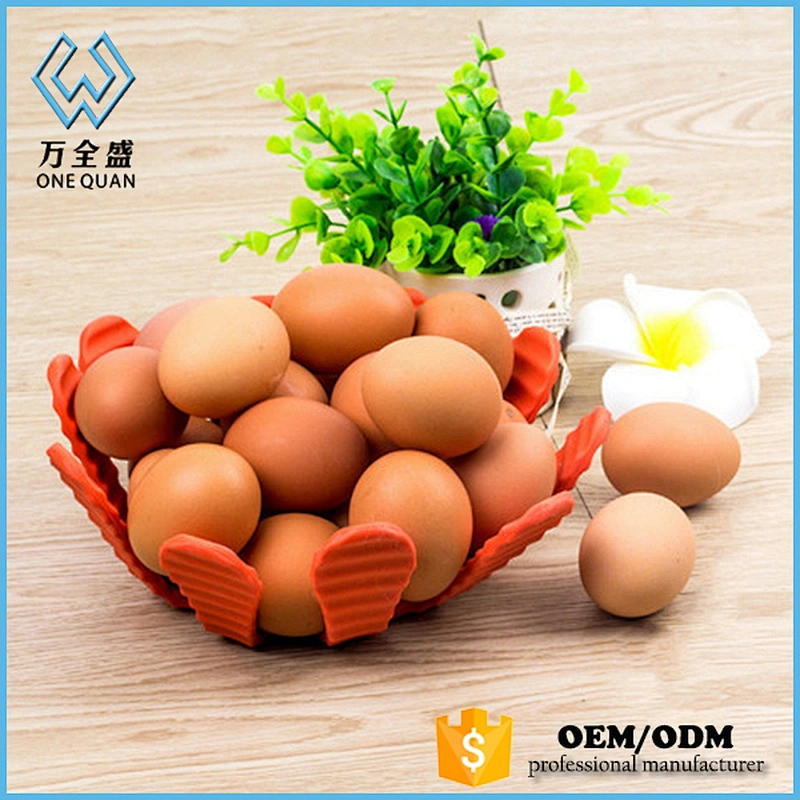 Collapsible Fruit Basket, Food Silicone Reusable Folding Plate Bowl, Snacks Seeds Nut Dish Candy Tray