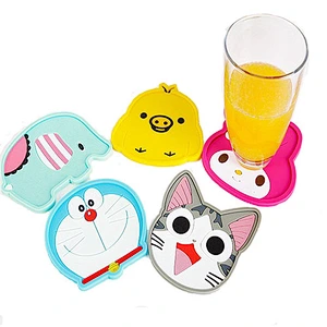 Newest Design Waterproof silicone cup mat/ colorful fruit Skidproof Silicone Cup Coaster
