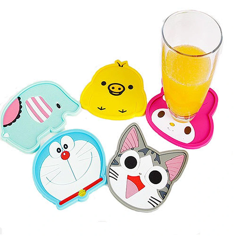 Newest Design Waterproof silicone cup mat/ colorful fruit Skidproof Silicone Cup Coaster
